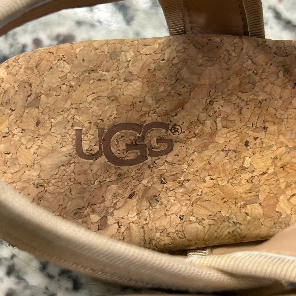 UGG Maybell Wedge Espadrille Suede‎ and Weave Women’s Sandals Size 9 US
